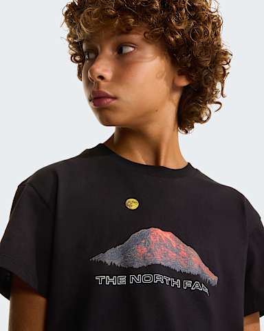 Mountain Night relaxt geschnittenes TShirt fr Jungen TNF TNF Black alt4