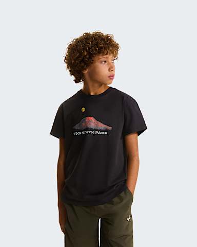 Boys Mountain Night Relaxed TShirt TNF TNF Black HERO