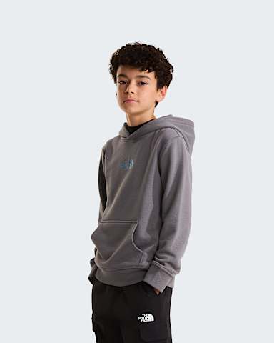 Boys Liquid Logo Regular Hoodie TNF Smoked Pearl HERO
