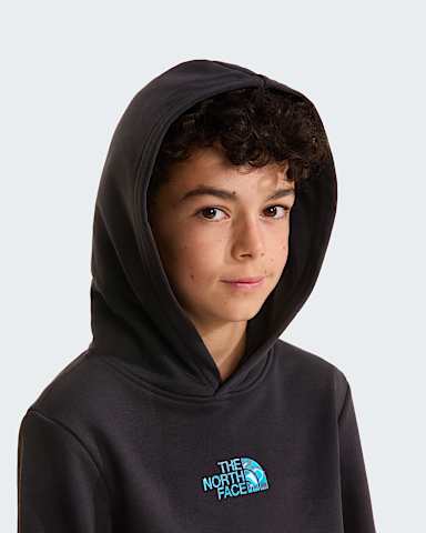 Felpa con cappuccio Liquid Logo Regular da ragazzo TNF TNF Black alt4