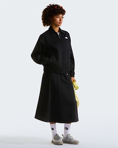 Womens Twill Collared Jacket TNF TNF Black ALT1