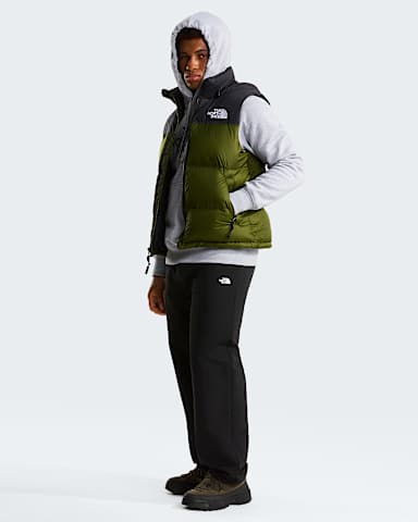 Mens 1996 Retro Nuptse Gilet TNF Woodland GreenTNF Black ALT1