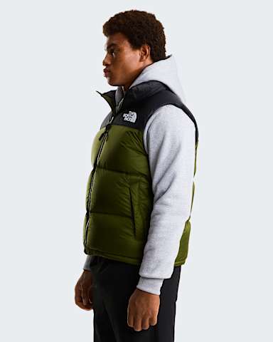 Mens 1996 Retro Nuptse Gilet TNF Woodland GreenTNF Black ALT2