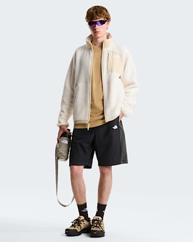 Mens Yumiori OffPeak FullZip Fleece Jacket TNF White DuneDesert Stone ALT1