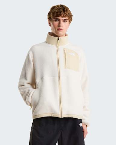 Mens Yumiori OffPeak FullZip Fleece Jacket TNF White DuneDesert Stone HERO