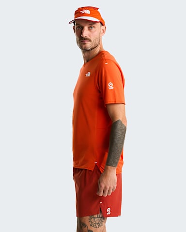 Tshirt de course Summit High Trail Run pour homme TNF Lava Red ALT2