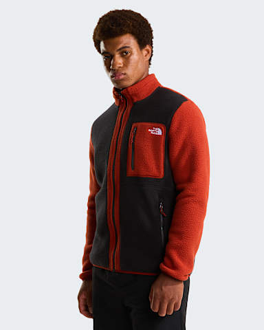 Mens Yumiori FullZip Fleece Jacket TNF TNF BlackEmber SoilIron Clay HERO