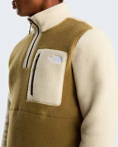 Yumiorifleecejas met kwartrits voor heren TNF CedarDesert StoneNew Taupe Green alt4