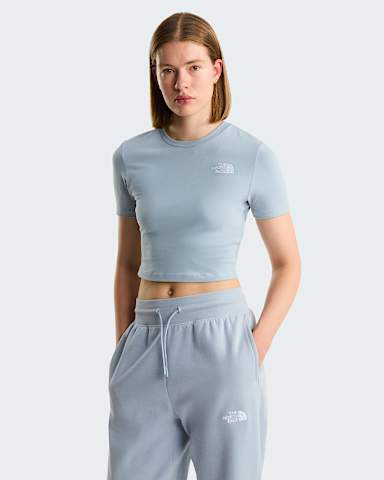 Womens Cropped TShirt TNF Frost Grey HERO