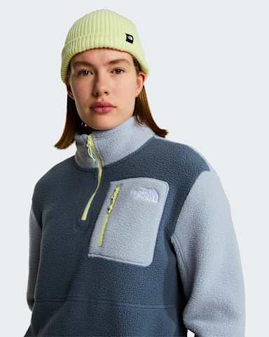 Yumiorifleecejas met kwartrits voor dames TNF Granite GreyFrost GreyLemon Mist alt4