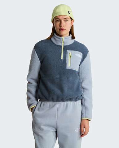 Womens Yumiori 14 Zip Fleece Jacket TNF Granite GreyFrost GreyLemon Mist HERO