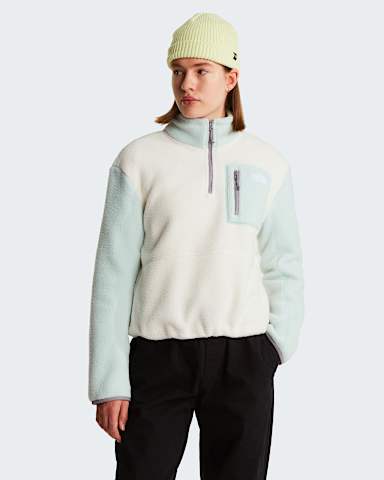 Womens Yumiori 14 Zip Fleece Jacket TNF White DuneOpal FrostTranscendent Grey HERO