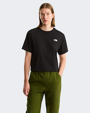 Womens Evolution Simple Dome Cropped Relaxed TShirt TNF TNF Black HERO