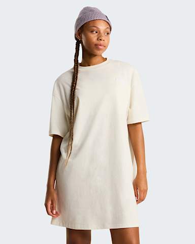Womens Evolution Simple Dome TShirt Dress TNF White Dune HERO