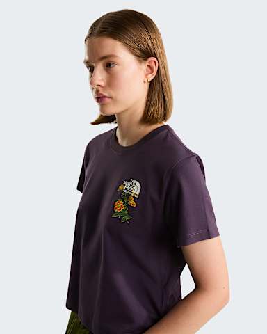 Womens Flora Embroidered Regular Graphic TShirt TNF Endless Dusk alt4