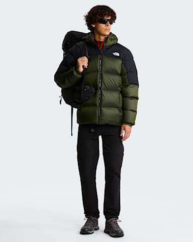 Mens Diablo Down 20 Hooded Jacket TNF Woodland Green Black HeatherTNF Black ALT1