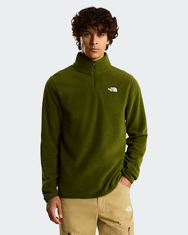 Mens Glacier 14 Zip Fleece TNF Woodland Green HERO