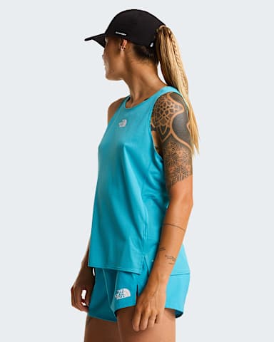 Womens Lightbright Graphic Tank Top TNF River Ice ALT2