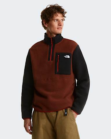 Yumiori Fleecejacke mit 14langem RV fr Herren TNF Ember SoilTNF BlackIron Clay HERO