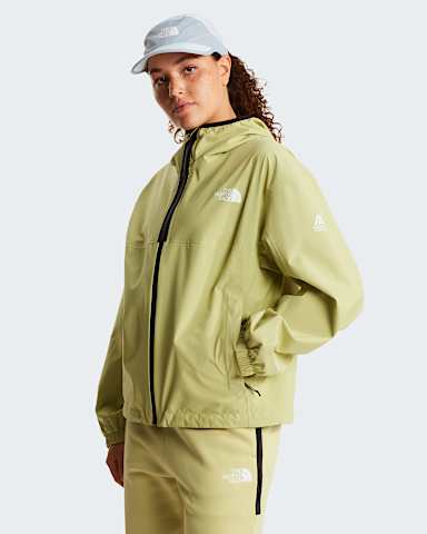 Womens Mountain Athletics Rainlit Hooded Jacket TNF Pear HERO