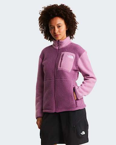 Womens Yumiori FullZip Fleece Jacket TNF Chroma PurpleHushed LavenderChroma Purple HERO