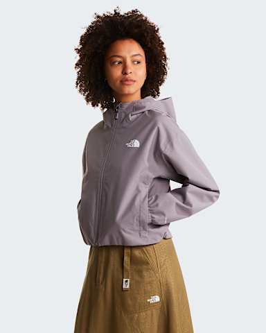 Gesoleerde cropped Quest DryVentjas voor dames TNF Transcendent Grey HERO