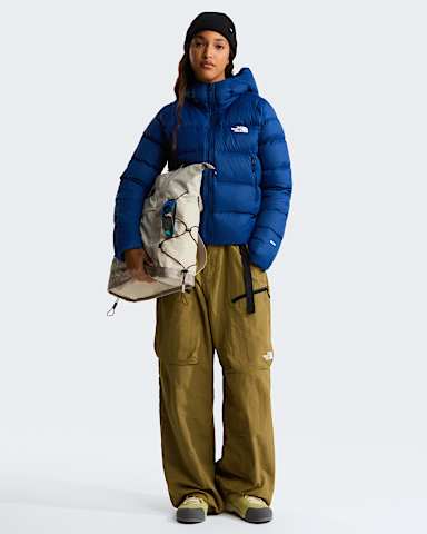Womens Hyalite Down Hooded Jacket TNF Estate Blue ALT1