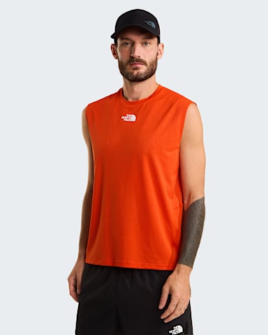 Mens Lightbright Graphic Tank Top TNF Lava Red ALT1