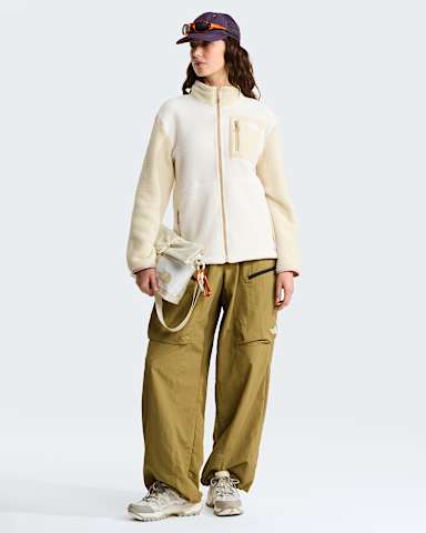 Yumiorifleecejas met volledige rits voor dames TNF White DuneDesert StoneMetal Pink ALT1