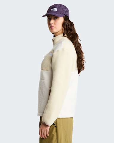 Yumiorifleecejas met volledige rits voor dames TNF White DuneDesert StoneMetal Pink ALT2