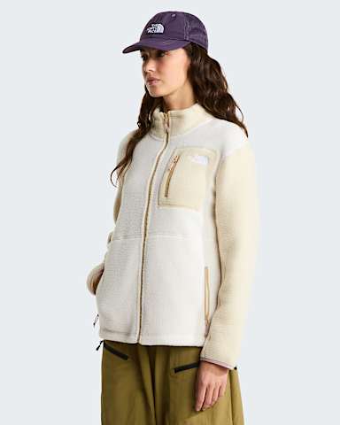 Yumiorifleecejas met volledige rits voor dames TNF White DuneDesert StoneMetal Pink HERO