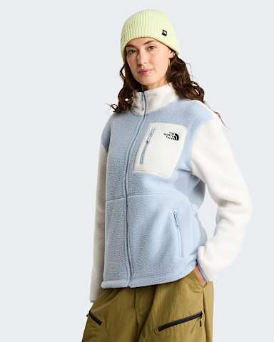 Yumiori Fleecejacke mit durchgehendem RV fr Damen TNF Frost GreyWhite DuneFrost Grey HERO