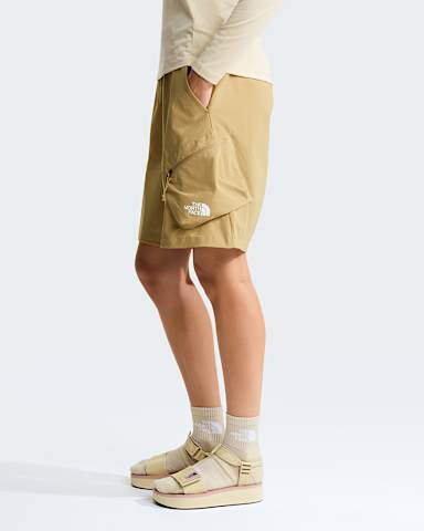 Womens Packable Shorts TNF Kelp Tan ALT2