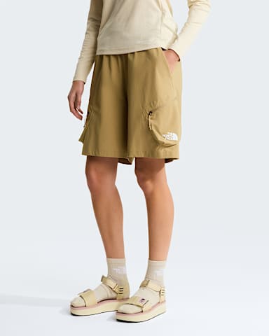 Womens Packable Shorts TNF Kelp Tan HERO