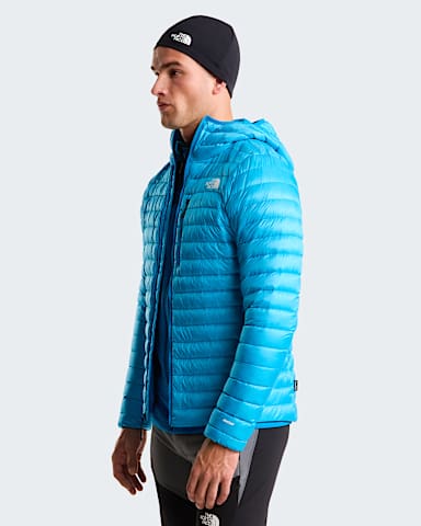 Mens Bettaforca Lightweight Down Hooded Jacket TNF Skyline Blue alt4