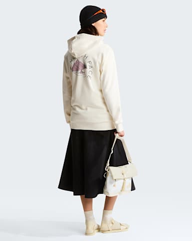 Monte normal geschnittener Kapuzenpulli mit Grafik fr Damen TNF White Dune ALT2