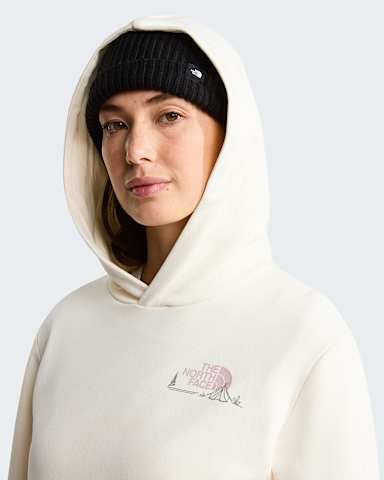Womens Monte Regular Graphic Hoodie TNF White Dune alt4