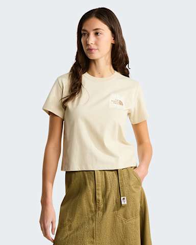 Camiseta recta con estampado grfico Sun para mujer TNF Desert Stone ALT1