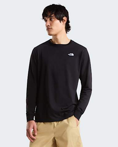 Camiseta recta de manga larga Simple Dome Evolution para hombre TNF TNF Black HERO