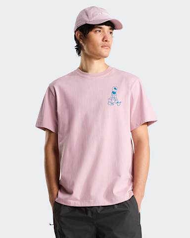 Mens Alien Relaxed Graphic TShirt TNF Metal Pink ALT1
