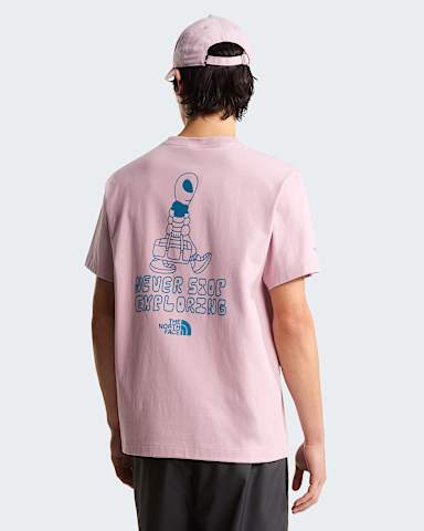 Mens Alien Relaxed Graphic TShirt TNF Metal Pink HERO