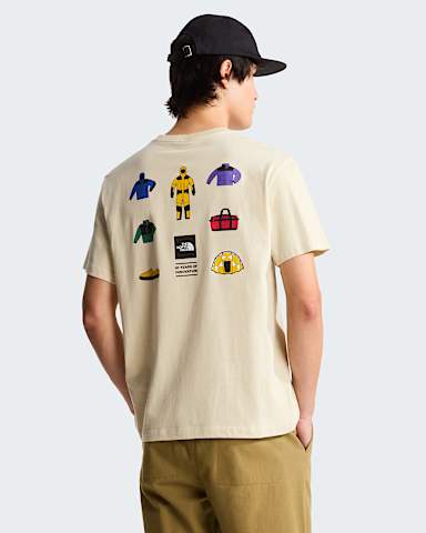 Mens Icon Celebration Regular Graphic TShirt TNF Desert Stone HERO