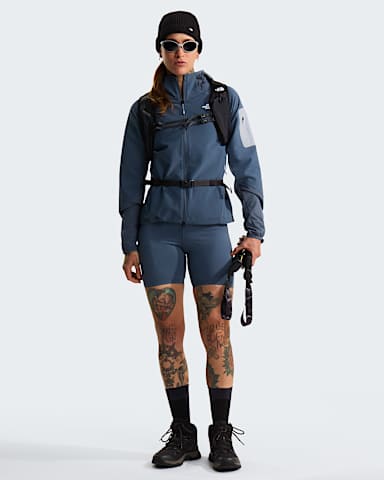 Veste dapproche hybride zippe capuche Tek pour femme TNF Granite Grey ALT1