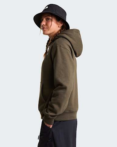 Womens TNF Essential Simple Dome Relaxed Hoodie TNF New Taupe Green ALT2