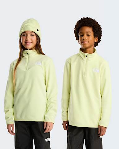 Polaire col zipp 100 Glacier pour enfant TNF Lemon Mist HERO