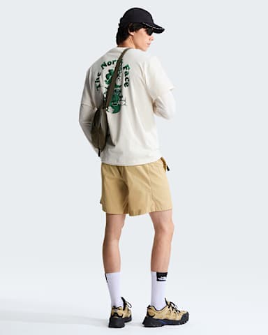Retro Earth Relaxed Graphic Tshirt voor heren TNF White Dune ALT2