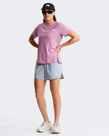 Womens Flex Geo Embossed Regular TShirt TNF Hushed Lavender ALT1