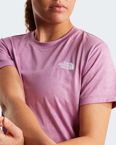 Flex Geo Regular TShirt met relifprint voor dames TNF Hushed Lavender alt4