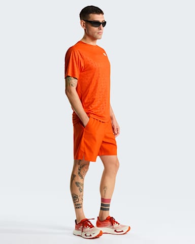 Mens 247 Pentadome Embossed Regular TShirt TNF Lava Red ALT1