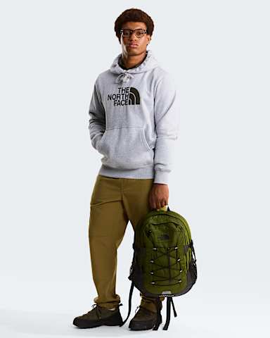 Mens Drew Peak Hoodie TNF TNF Light Grey HeatherNew Taupe Green ALT1